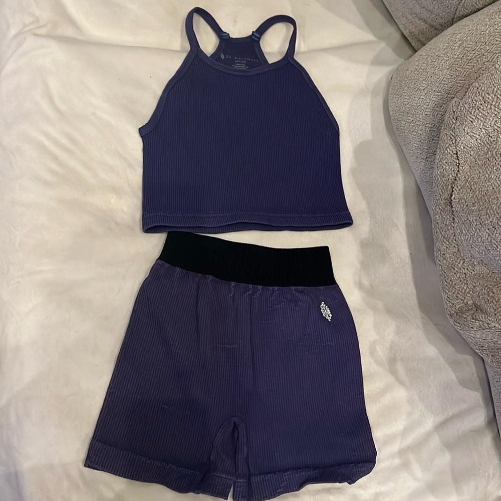 MANY COLOR SETS IN STOCK 🌺free people G/K short set or prajna happines s… - Picture 2 of 16